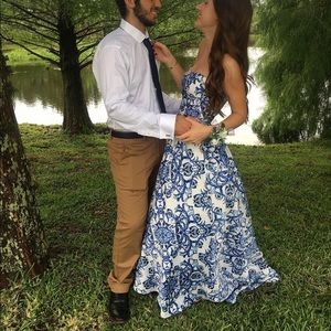 Strapless prom dress